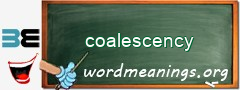 WordMeaning blackboard for coalescency